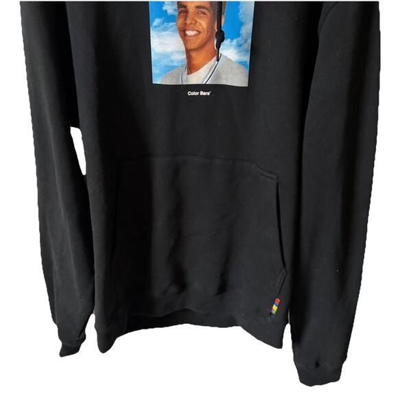 NWT Degrassi Hoodie Mens Medium Sweatshirt Black Pullover Drake Color Bars UO - Picture 5 of 9